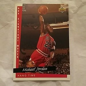 Michael Jordan "Hang Time" Chicago Bulls Card.